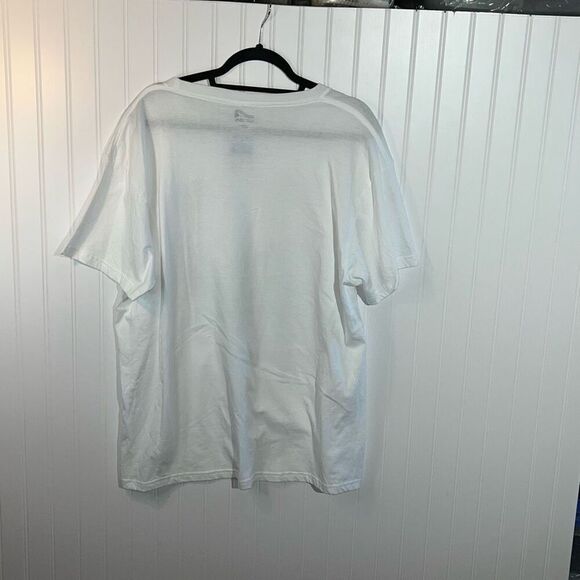 South Beach Miami Beach Florida Tee Mens XLarge White Blue Graphic Surf Style - Picture 6 of 10